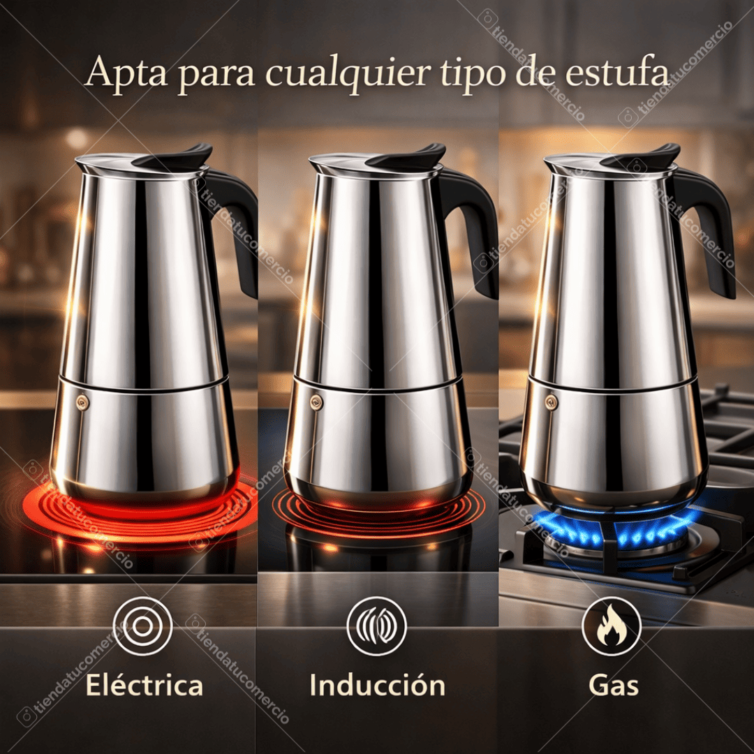 Milano Espresso 450™ – Cafetera Italiana Profesional en Acero Inoxidable