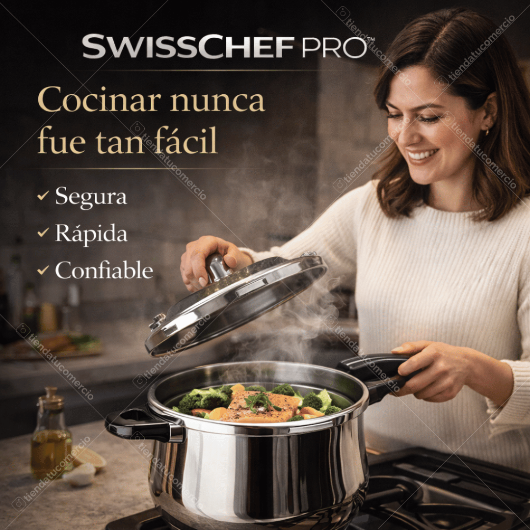 SWISSCHEF PRO™ — Olla a Presión 5L Acero Quirúrgico