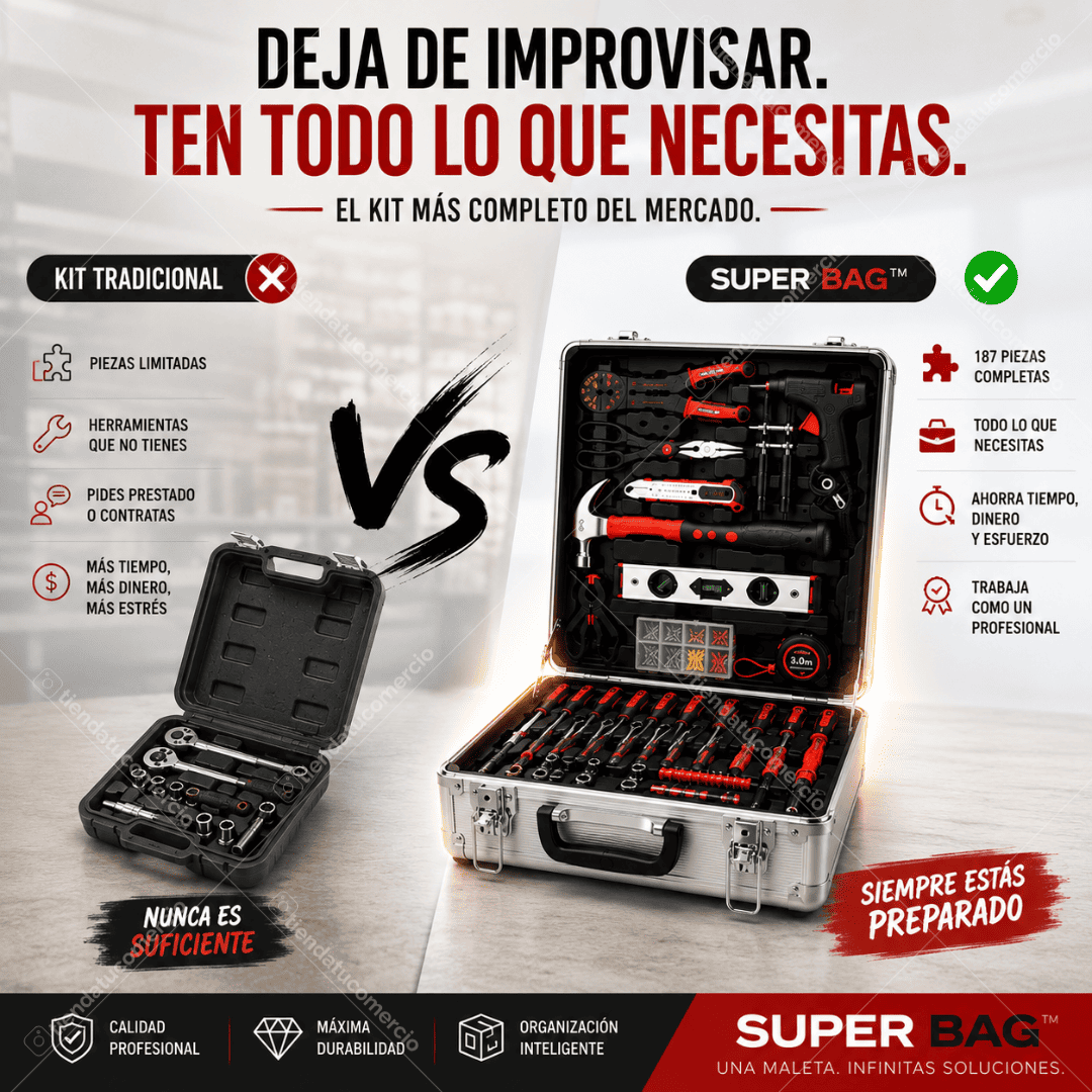 SUPER BAG™ - Maleta de herramientas +800 piezas