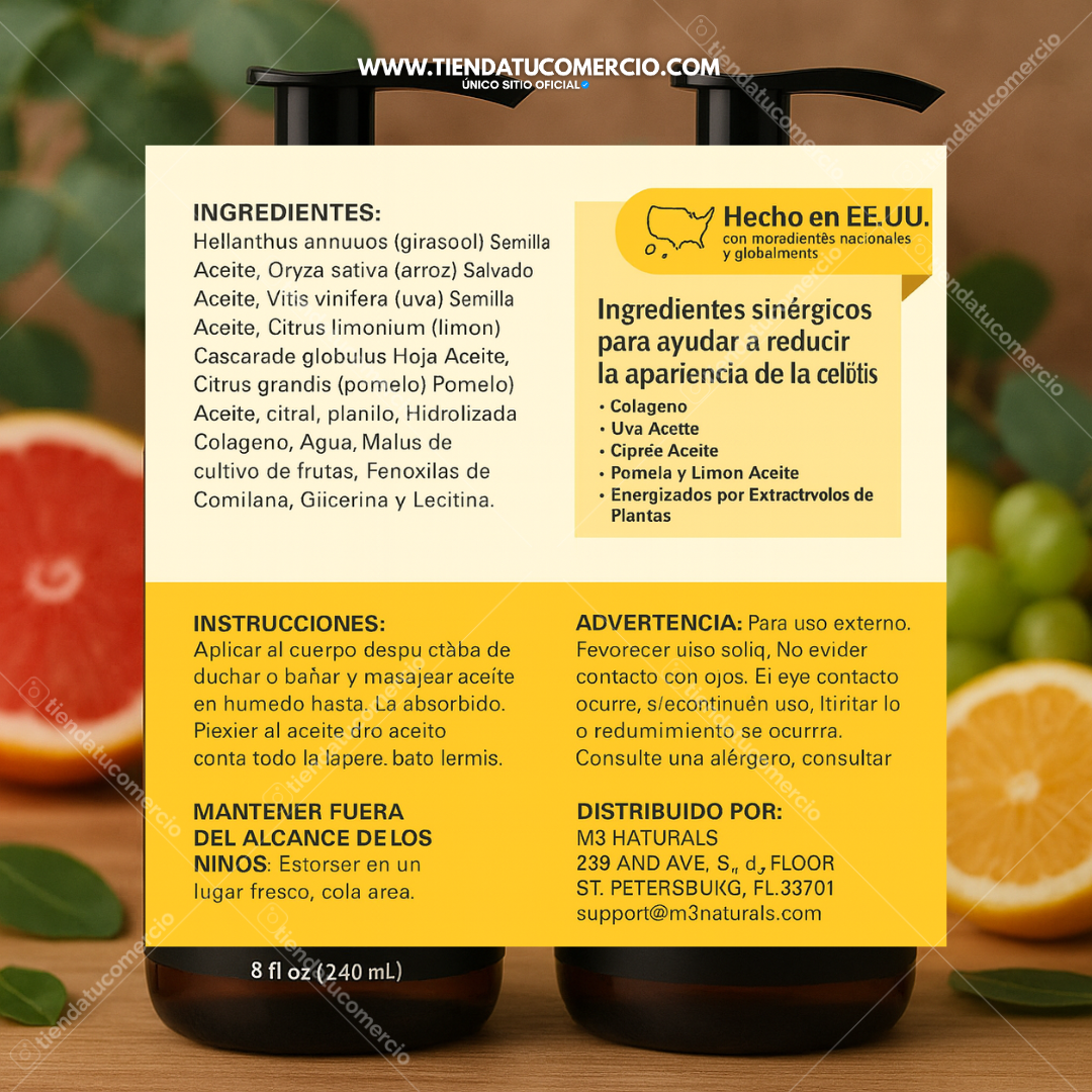 SuperOil: Gotas de Aceite con colágeno y células madre transformadoras 240ML
