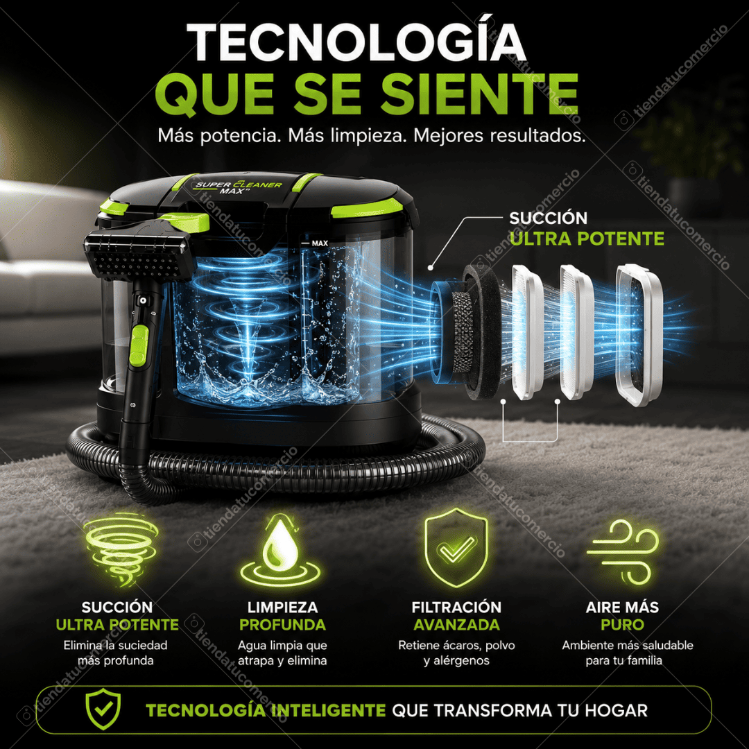 SUPER CLEANER MAX™ - Potente aspiradora 2 en 1