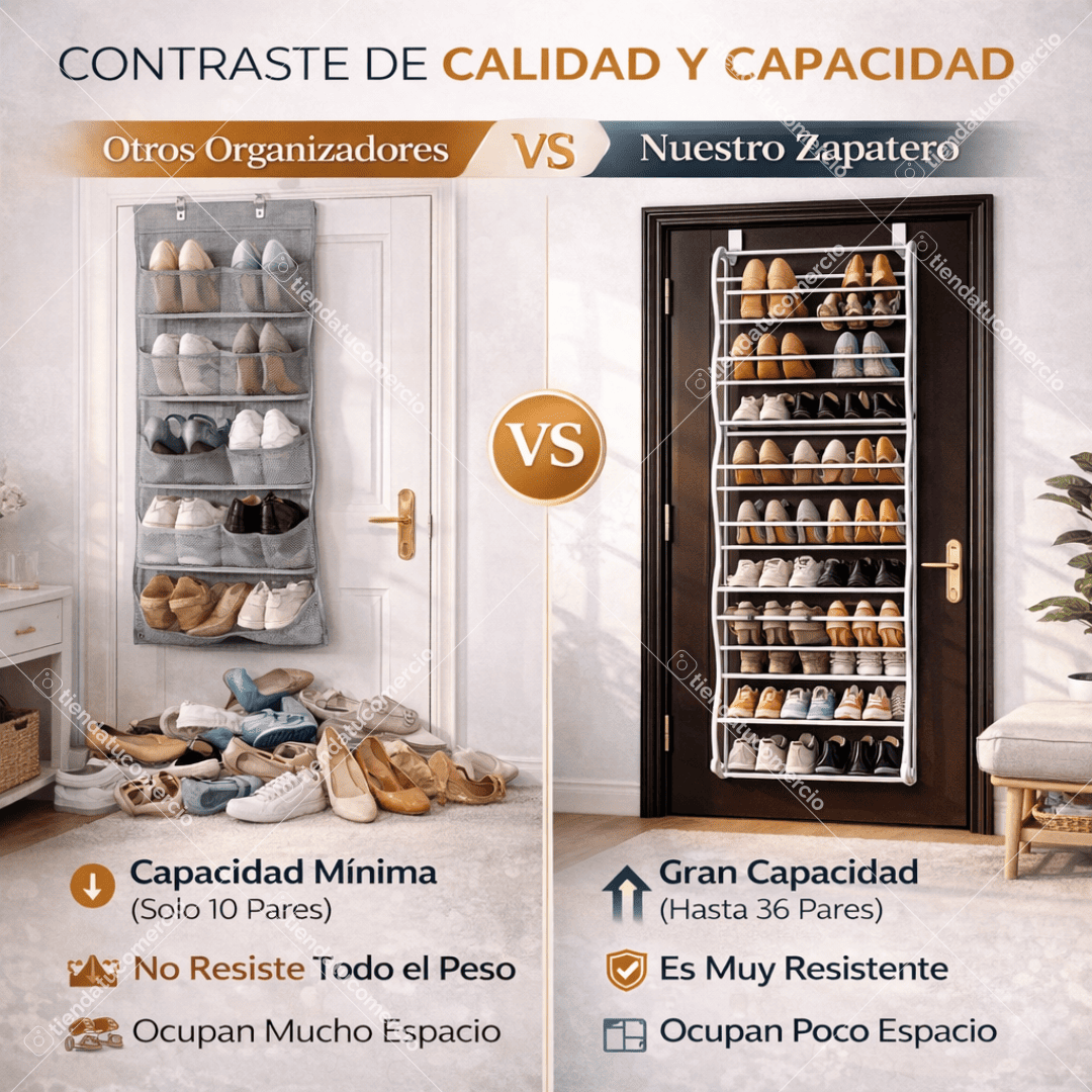 Zapatero Puerta/Pared capacidad 30-36 Pares
