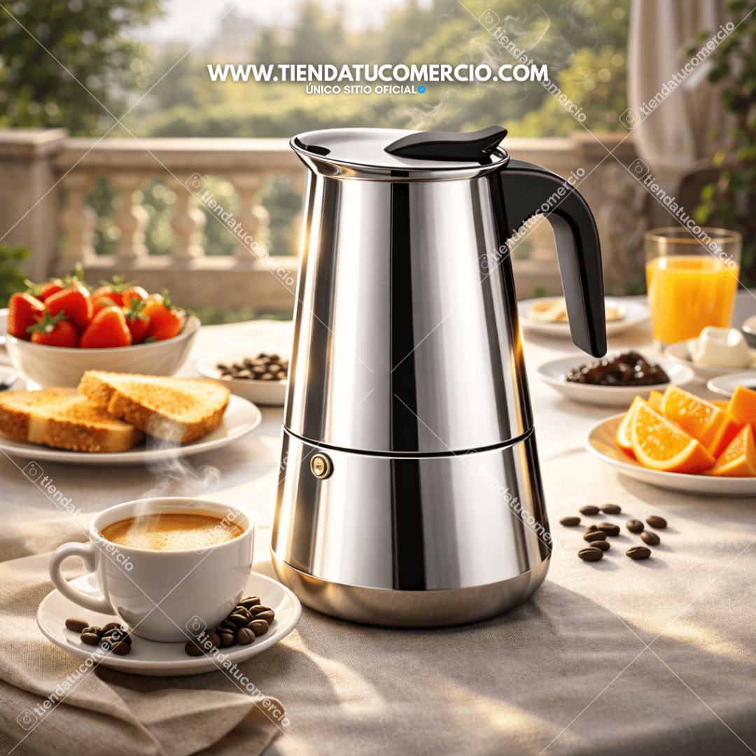Milano Espresso 450™ – Cafetera Italiana Profesional en Acero Inoxidable