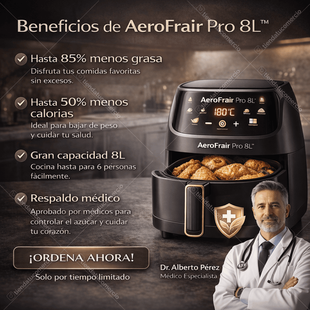 AEROFRAIR PRO 8L™ – Freidora de Aire Inteligente