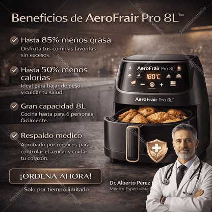 AEROFRAIR PRO 8L™ – Freidora de Aire Inteligente
