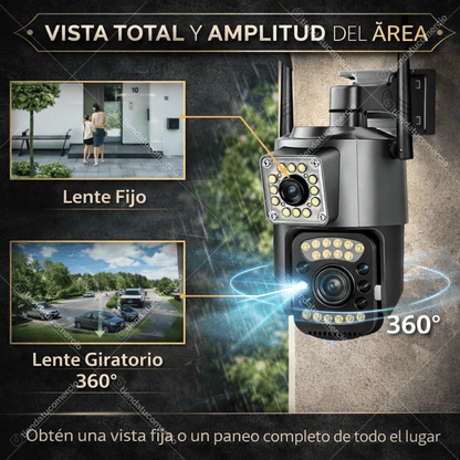 Cámara de Seguridad Inteligente Doble Lente 360° Pro