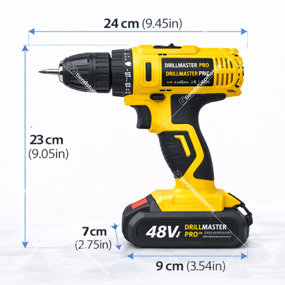 DRILLMASTER PRO™ 48V - Kit Profesional de Taladro Inalámbrico