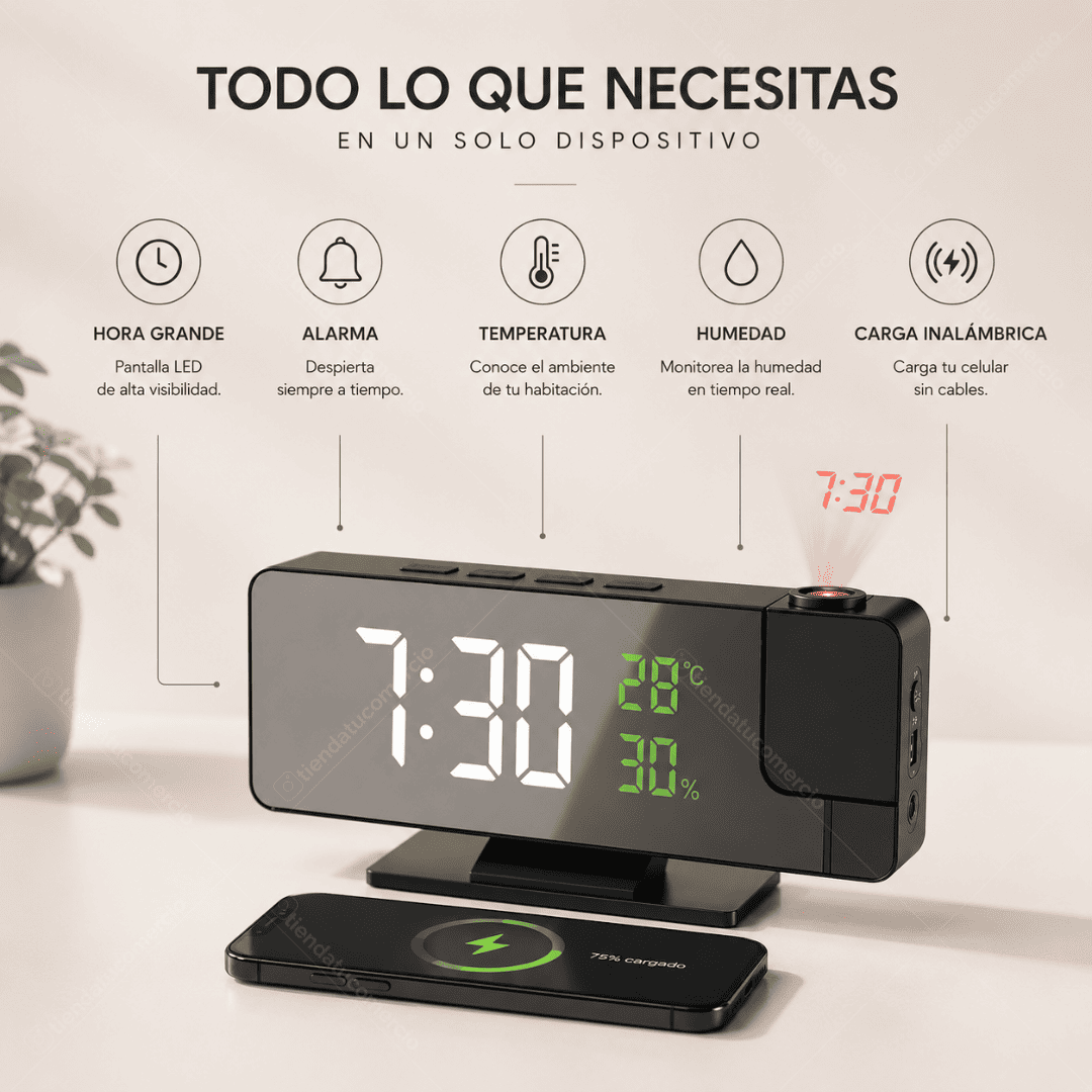 ZENOVA™ — Reloj Despertador Digital LED