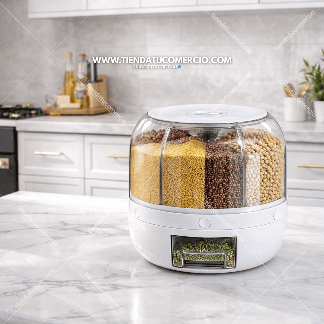 Dispenlux™ — Organizador Circular para Alimentos Secos