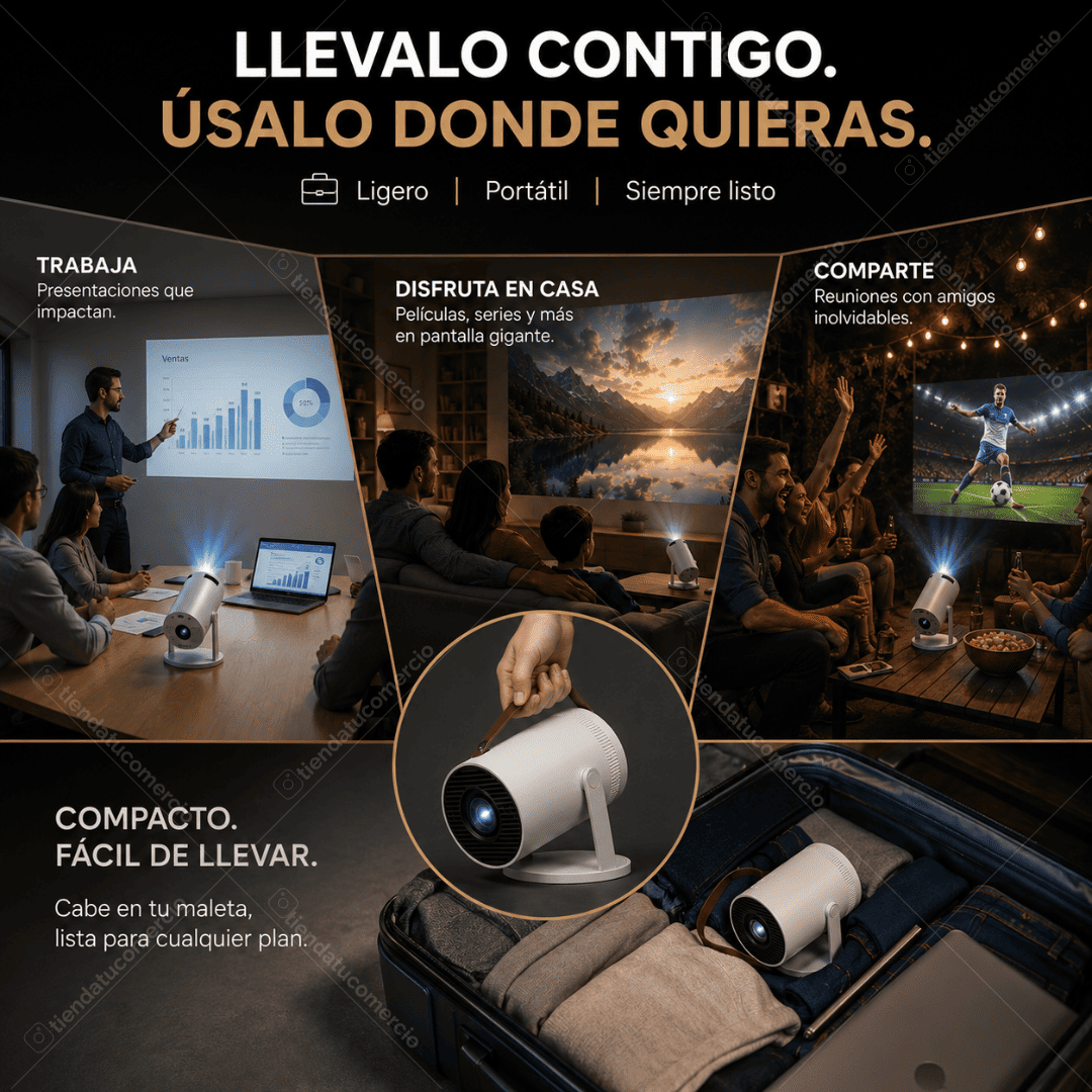 CINECAST™ - Proyector Smart Cinema 4K Portátil