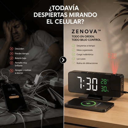ZENOVA™ — Reloj Despertador Digital LED