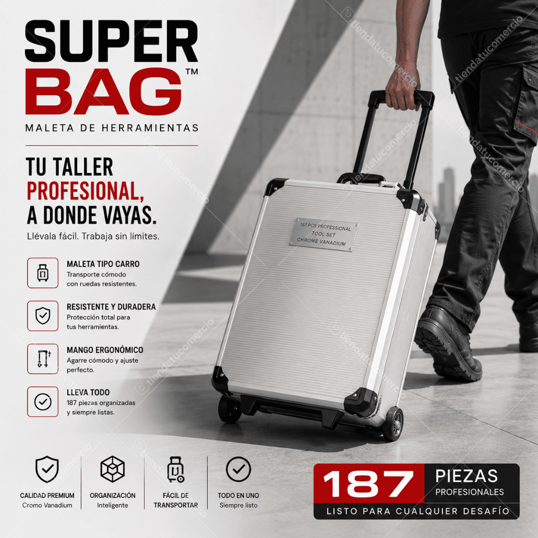 SUPER BAG™ - Maleta de herramientas +800 piezas