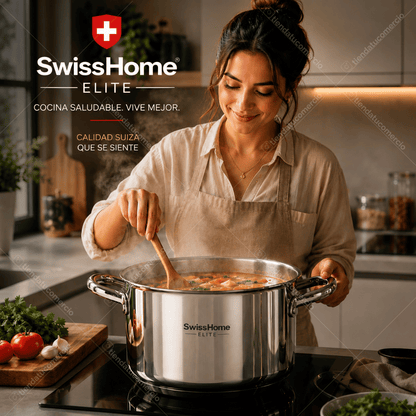 SWISSHOME ELITE™ — Juego de Ollas Acero Quirúrgico