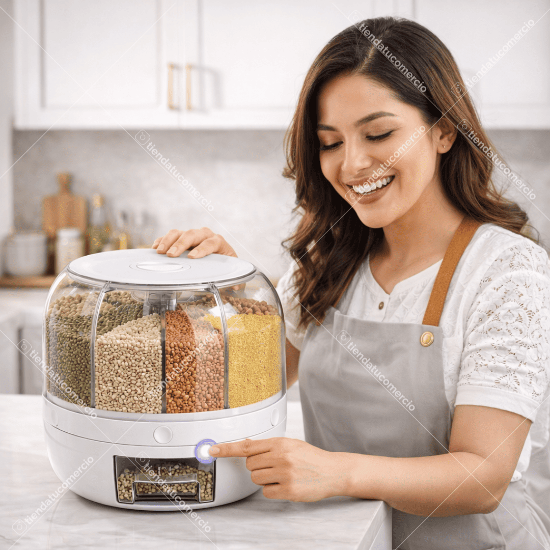 Dispenlux™ — Organizador Circular para Alimentos Secos