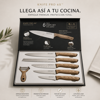 KNIFE PRO 6X ™ - Juego de cuchillos profesional
