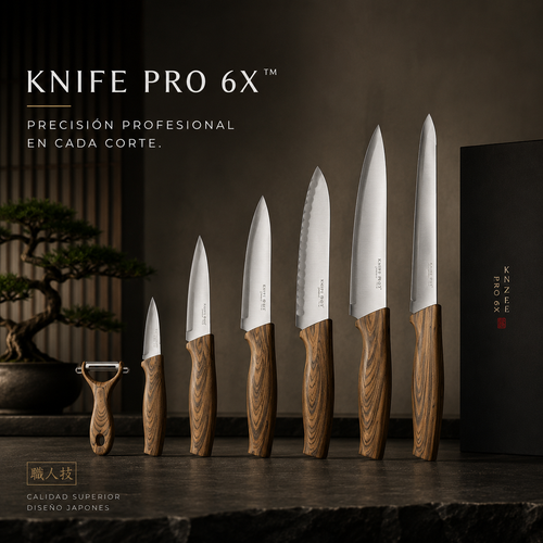 KNIFE PRO 6X ™ - Juego de cuchillos profesional