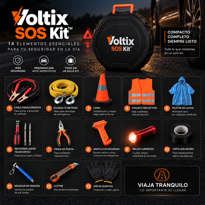 Voltix SOS Kit™ - Kit de emergencia de carretera