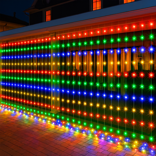Cortina de luces navideñas 9x2metros 900 leds