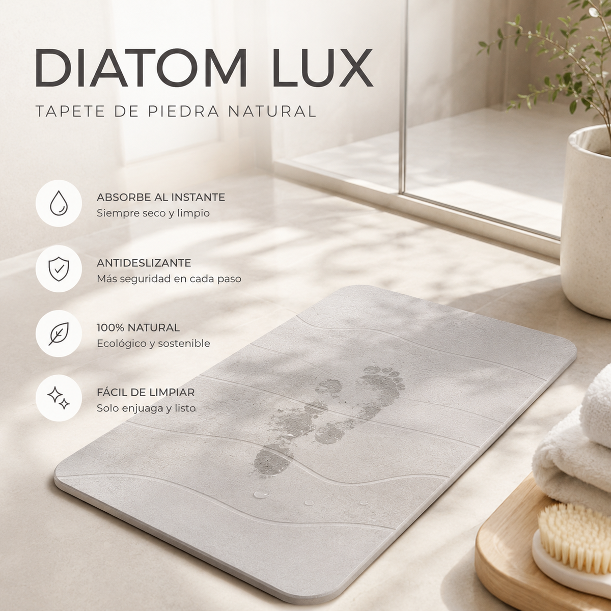 DIATOM LUX™ — Tapete de Piedra Natural