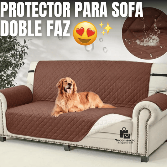 Cubre SOFÁ Protector de Sala DOBLE FAZ 3 PUESTOS